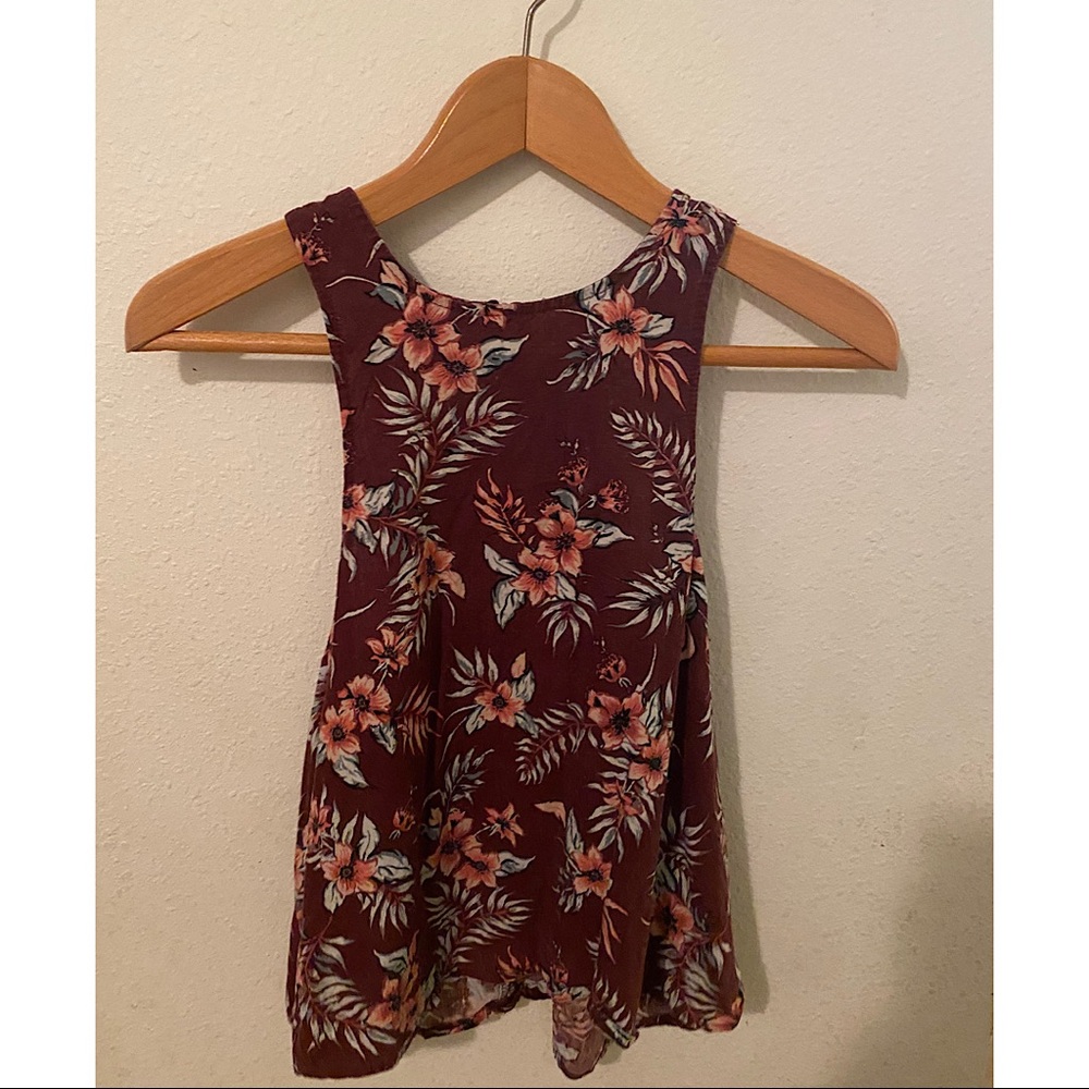 Urban Outfitters Floral High Neck Tank